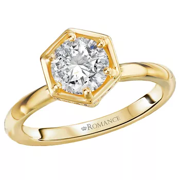 Diamond Semi-Mount Solitaire Engagement Ring 160135-HR100Y