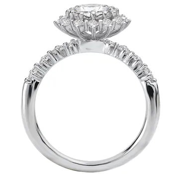 Halo Semi-Mount Diamond Ring 160043-OV100