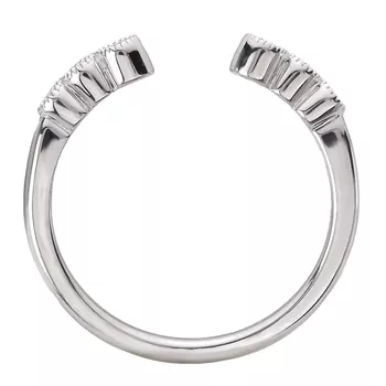 Open Band Diamond Wedding Band 160320-W
