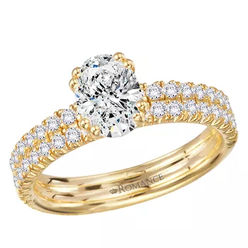 Diamond Double Row Band with a 4 Double Prong Setting 160307-OV100Y