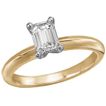 Solitaire Semi-Mount Diamond Engagement Ring 114004-EM075TYS
