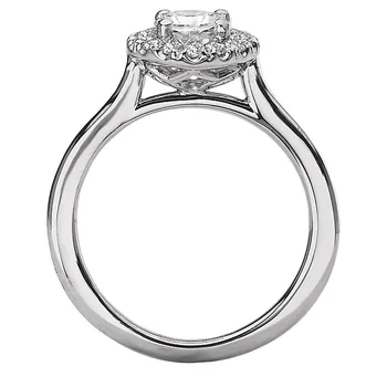 *** Lab Grown Diamond *** Halo Semi-Mount Diamond Ring 119155-OV100KLG