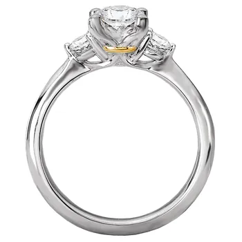 3 Stone Semi-Mount Diamond Ring 119227-OV100TYK