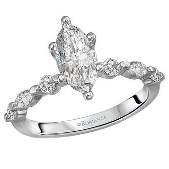 Classic Semi-Mount Diamond Ring 160020-MQ100