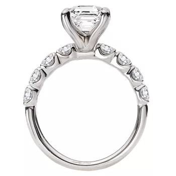 Diamond Band Semi-Mount Engagement Ring 160361-EM300