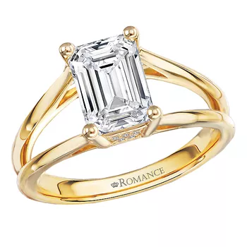Split Shank Semi-Mount Diamond Engagement Ring 160366-EM200Y