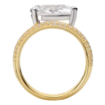 Three Row Open Shank Semi-Mount Diamond Engagement Ring 160291-PS200Y
