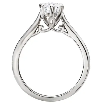 Solitaire Semi-Mount Diamond Ring 160064-MQ100
