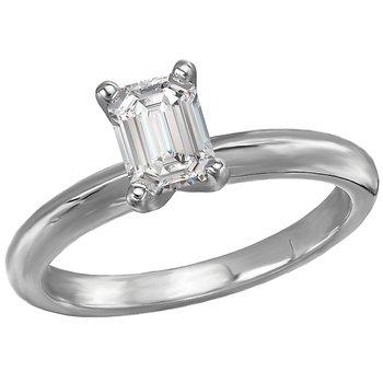 Solitaire Semi-Mount Diamond Engagement Ring 114004-EM075WS