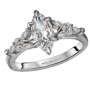 Semi-Mount Diamond Engagement Ring 160200-MQ100