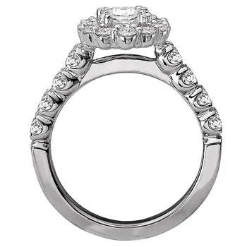 *** Lab Grown Diamond *** Halo Semi-Mount Diamond Ring 119163-OV100KLG