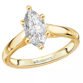 Solitaire Semi-Mount Diamond Ring 160064-MQ100Y