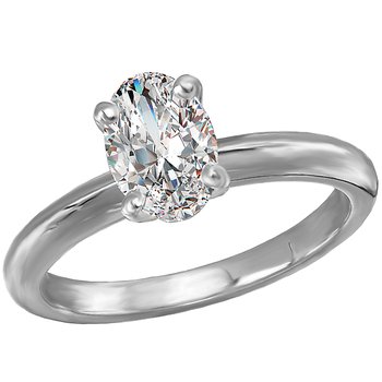 Solitaire Lab Grown Diamond Engagement Ring 114002-OV100WCLGD