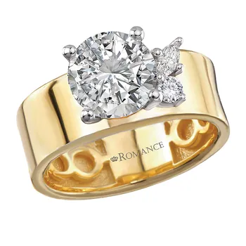 Bold Shank Semi-Mount Diamond Engagement Ring 160293-RD200Y