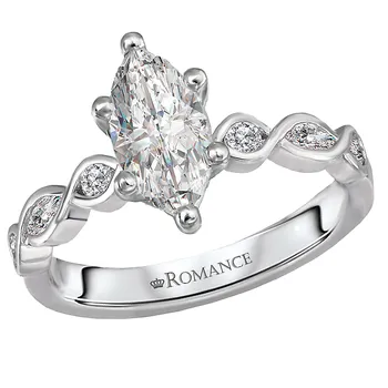 Classic Semi-Mount Diamond Ring 160021-MQ100