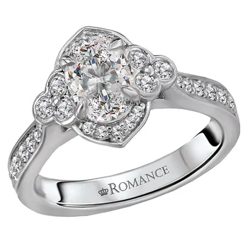 Halo Semi-Mount Diamond Ring 119237-OV100K