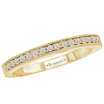Diamond and Milgrain Detailed Diamond Engagement Ring 160303-WY