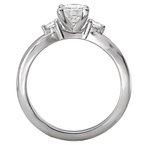 LaVie 3 Stone Semi-Mount Diamond Ring 115462-OV075