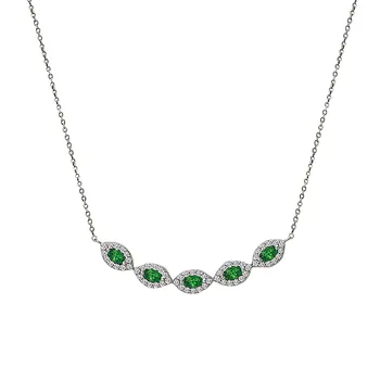 Ladies Fashion Gemstone Necklace 252002-DT