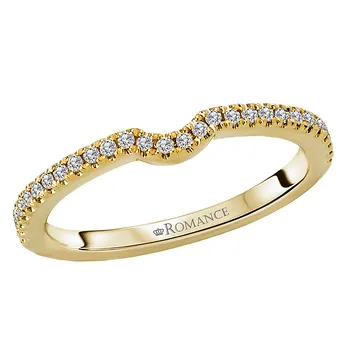 Diamond Curved Wedding Band 160184-WY
