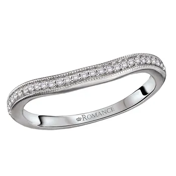 Straight Front Milgrain Design Nesting Band 160318-200W