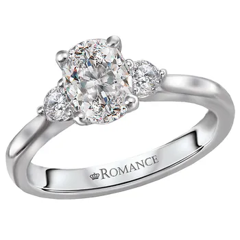 3 Stone Semi-Mount Diamond Ring 119227-OV100TYK