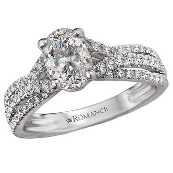 Split Shank Semi-Mount Diamond Ring 119169-OV100K