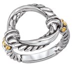 Eleganza Ladies Fashion Two-Tone Ring 711848-7
