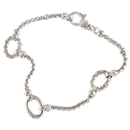 Alisa Box Chain with Shiny & Traversa Oval Links Bracelet VHB 1368