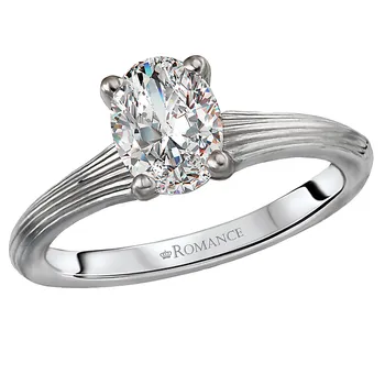 Diamond Solitaire Semi-Mount Engagement Ring 160110-OV100