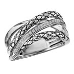 Eleganza Ladies Twist Sterling Silver Ring 711862-7