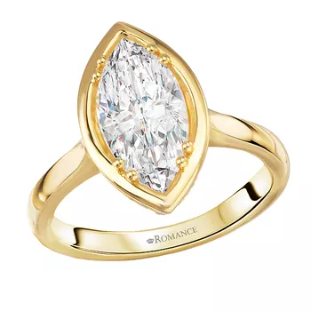 Hidden Halo Semi-Mount Engagement Ring 160327-MQ200Y