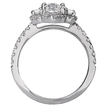 Halo Semi-Mount Diamond Ring 119147-MQ100K