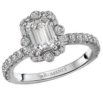 *** Lab Grown Diamond *** Halo Semi-Mount Diamond Ring 119161-EM100KLG