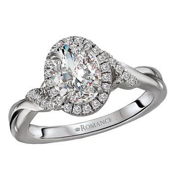 *** Lab Grown Diamond *** Diamond Semi-Mount Engagement Ring 160168-OV100LG