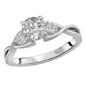 3 Stone Semi-Mount Diamond Ring 115480-RD075