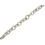 Alisa Oval Sterling Traversa Link Bracelet VHB 893