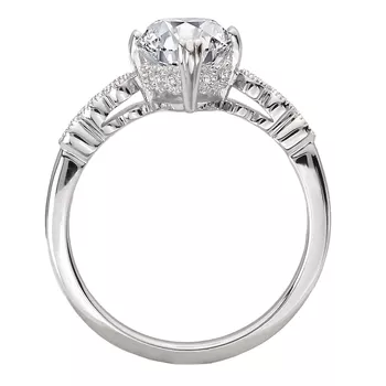 Triple Prong Diamond Engagement Ring 160320-MQ200