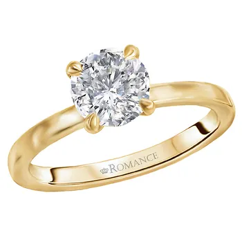 *** Lab Grown Diamond *** Diamond Semi-Mount Engagement Ring 160103-RD100YLG
