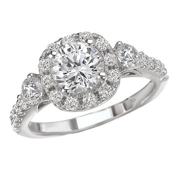 Halo Semi-Mount Diamond Ring 115041-100