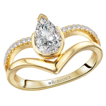 Split Shank Semi-Mount Diamond Engagement Ring 160312-PS100Y