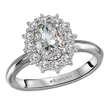 Halo Semi-mount Diamond Ring 160063-OV100
