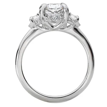 *** Lab Grown Diamond *** 3 Stone Semi-Mount Diamond Ring 119201-RD150KLG