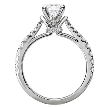 Semi-Mount Diamond Halo Engagement Ring 160185-OV100