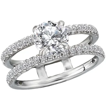Split Shank Semi Mount Diamond Ring 160077-RD100