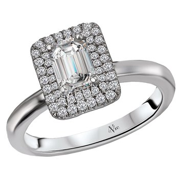 Halo Semi-Mount Diamond Ring 115425-EM075
