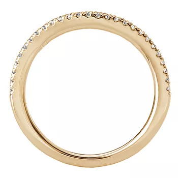 Diamond Curved Wedding Band 160366-WY