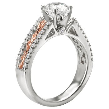 Two Tone Semi-Mount Diamond Ring 115240-100