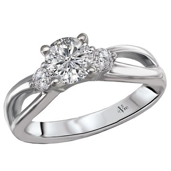 3 Stone Semi-Mount Diamond Ring 115462-RD075