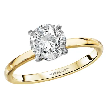 Diamond Hidden Halo Two-Tone Engagement Ring 160151-RD100TT